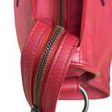 Balenciaga Red Leather Blackout City Two-Way Bag