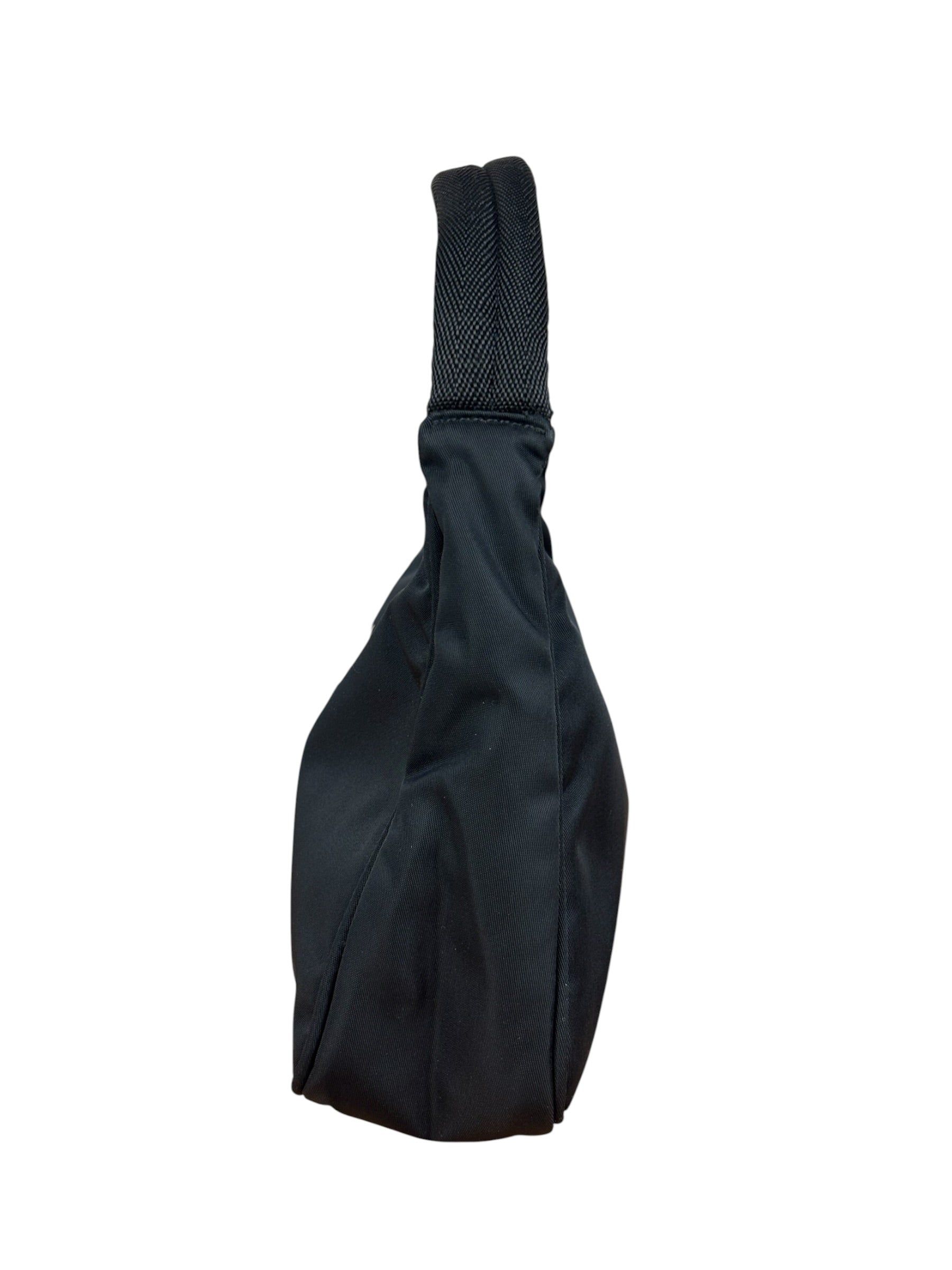 Prada Black Tessuto Nylon Mini Hobo Bag