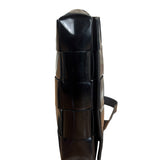 Bottega Veneta Black Leather Maxi Intrecciato Cassette Flap Bag