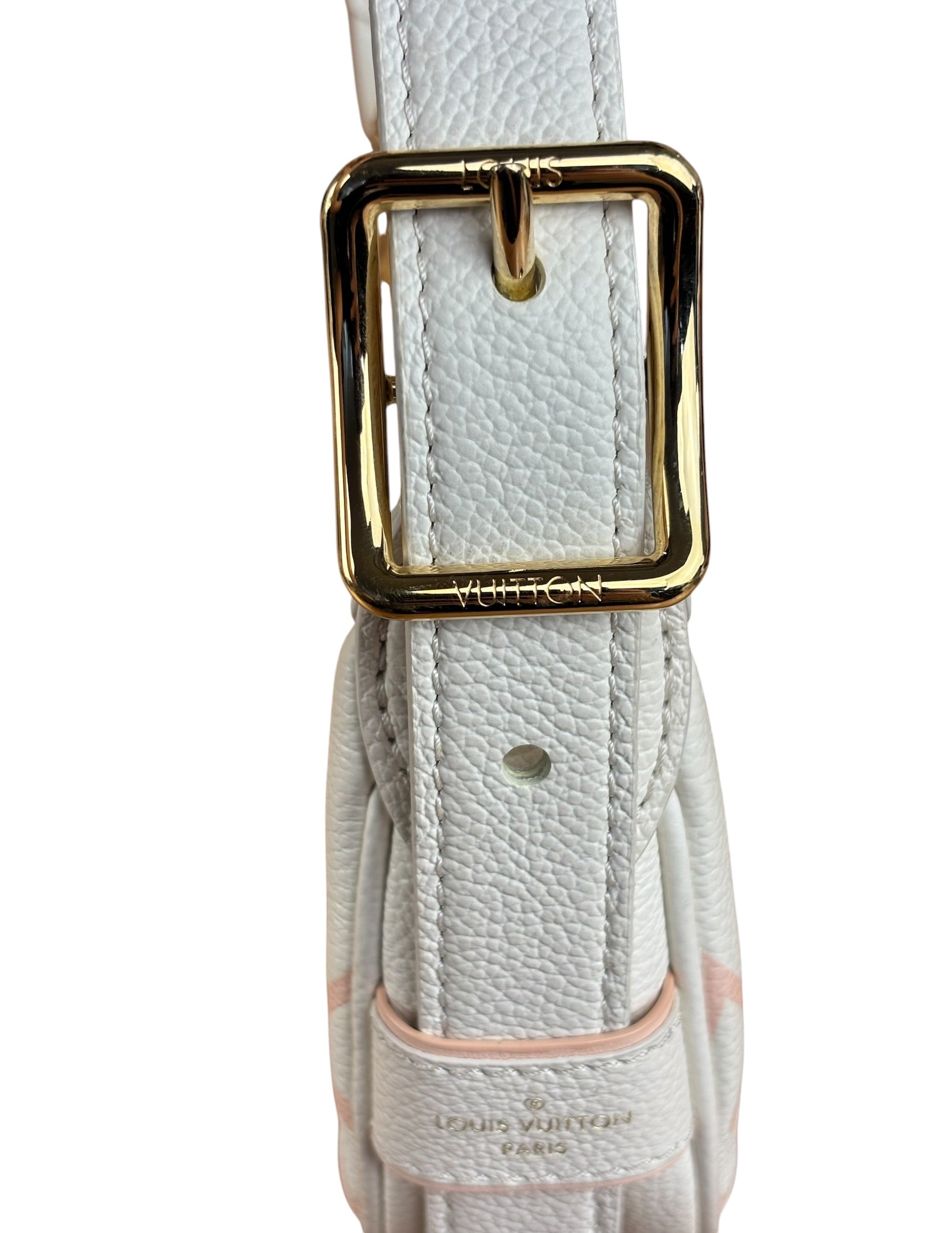 Louis Vuitton White Leather Monogram Moon Empreinte Pochette