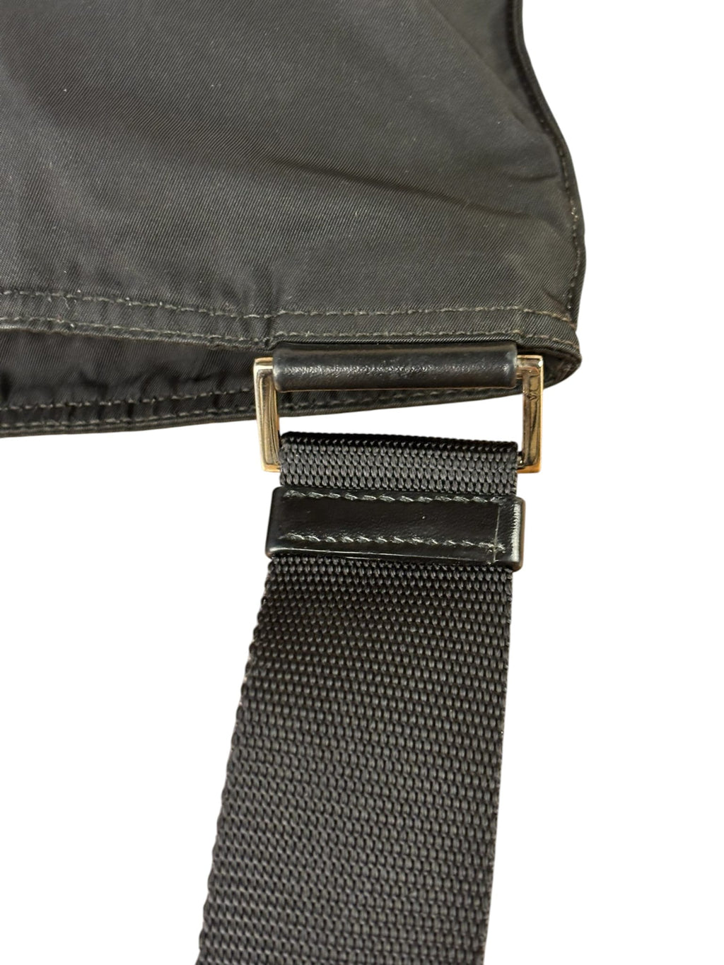 Prada Black Vela Nylon Flat Crossbody Bag
