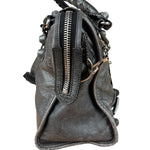 Balenciaga Dark Grey Covered Brogues City Bag