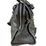 Balenciaga Dark Grey Covered Brogues City Bag