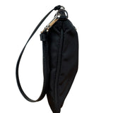 Prada Black Leather Trim Tessuto Nylon Pochette