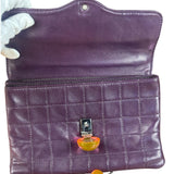 Chanel Purple Lambskin Ball Button Flap 2001