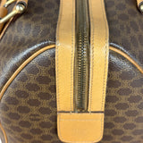 Celine Vintage Brown Coated Macadam Boston Handbag