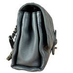 Chanel Dark Grey Quilted Leather Loop Flap Bag 2014