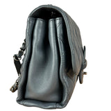 Chanel Dark Grey Quilted Leather Loop Flap Bag 2014