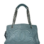 Chanel Blue Caviar Quilted CC Timeless Soft Shopper Tote 2010