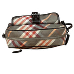 Burberry Nylon Leather Trim Nova Check Crossbody Bag