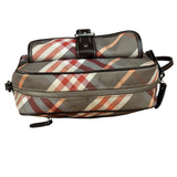 Burberry Nylon Leather Trim Nova Check Crossbody Bag