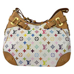 Louis Vuitton White Murakami Greta Hobo Shoulder Bag