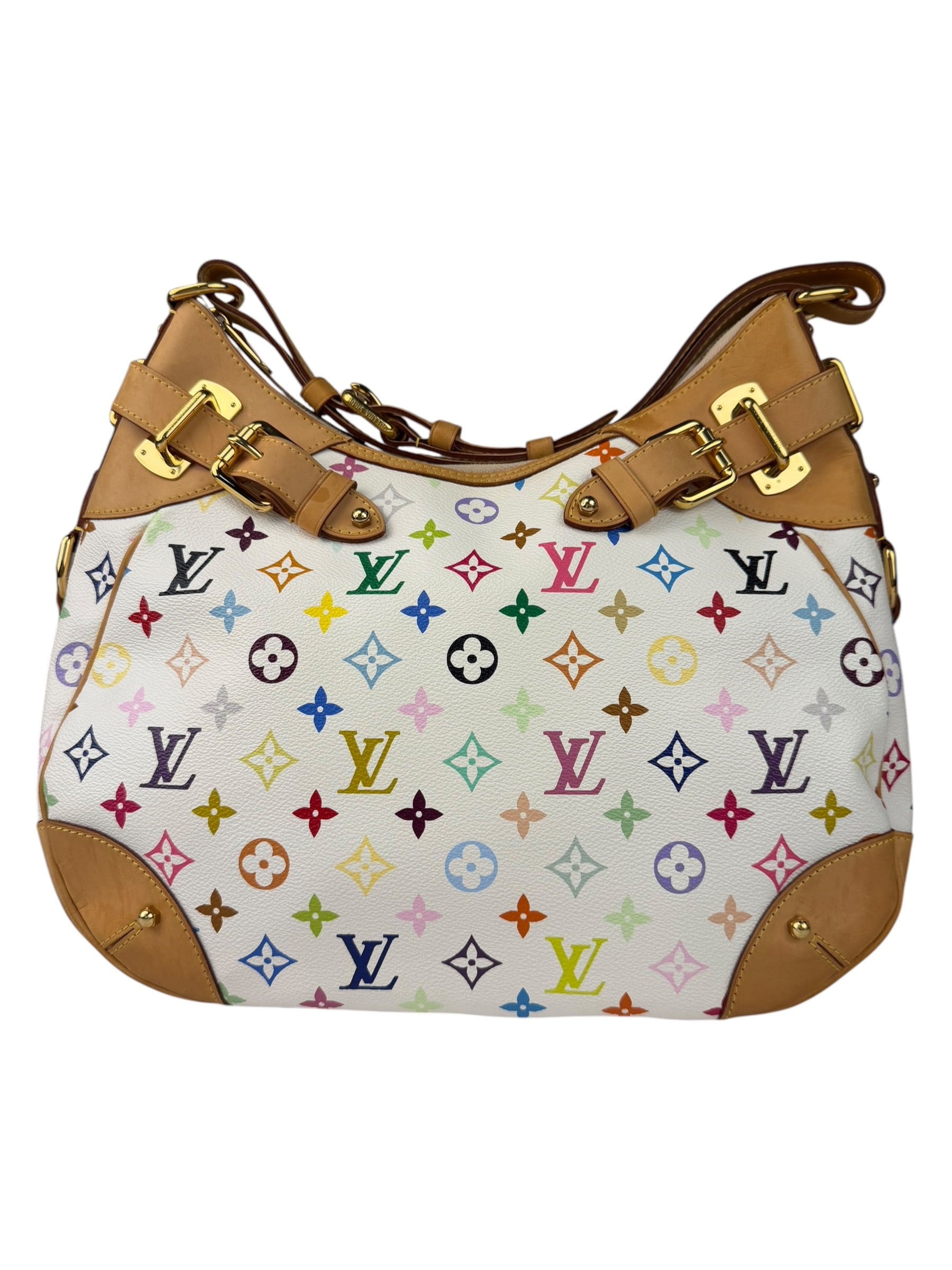 Louis Vuitton White Murakami Greta Hobo Shoulder Bag