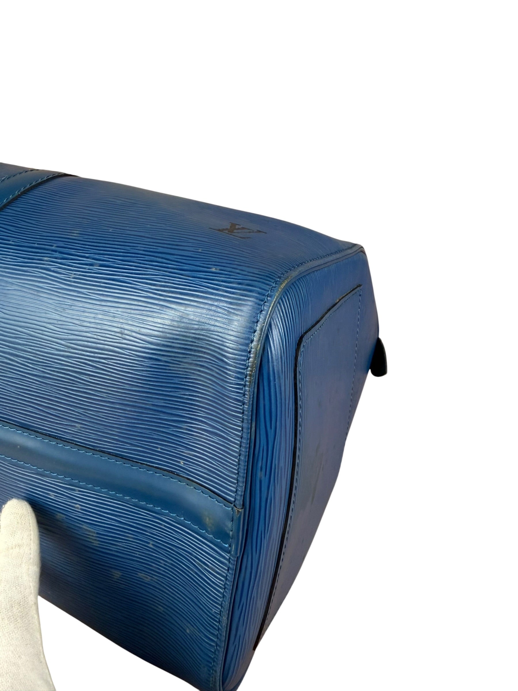 Louis Vuitton Vintage Blue Epi Leather Keepall