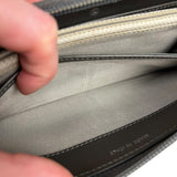 Chanel Caviar Leather Grey Zip Wallet