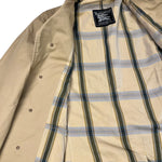 Burberry Vintage Khaki Plaid Lined Mid-Length Coat