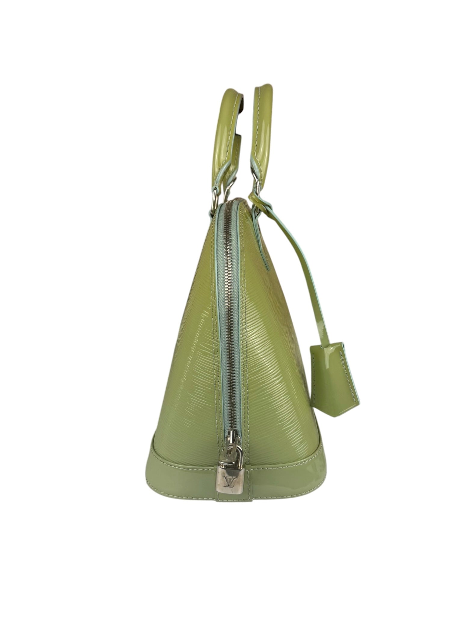 Louis Vuitton Green Patent Epi Alma Handbag