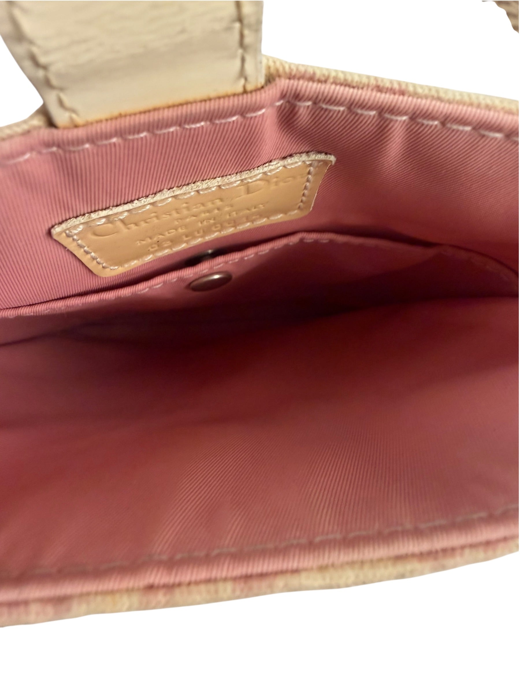 Dior Trotter Pink Canvas Crossbody Pouch