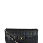 Chanel Black Chocolate Bar East West Flap Bag 2002