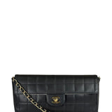Chanel Black Chocolate Bar East West Flap Bag 2002