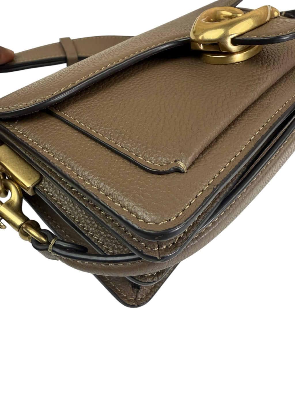 Coach Taupe Leather Tabby Two-Way Bag