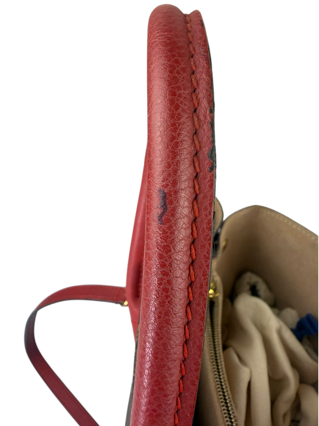 Louis Vuitton Brown/Cherry Red Monogram Flandrin Two-Way Bag