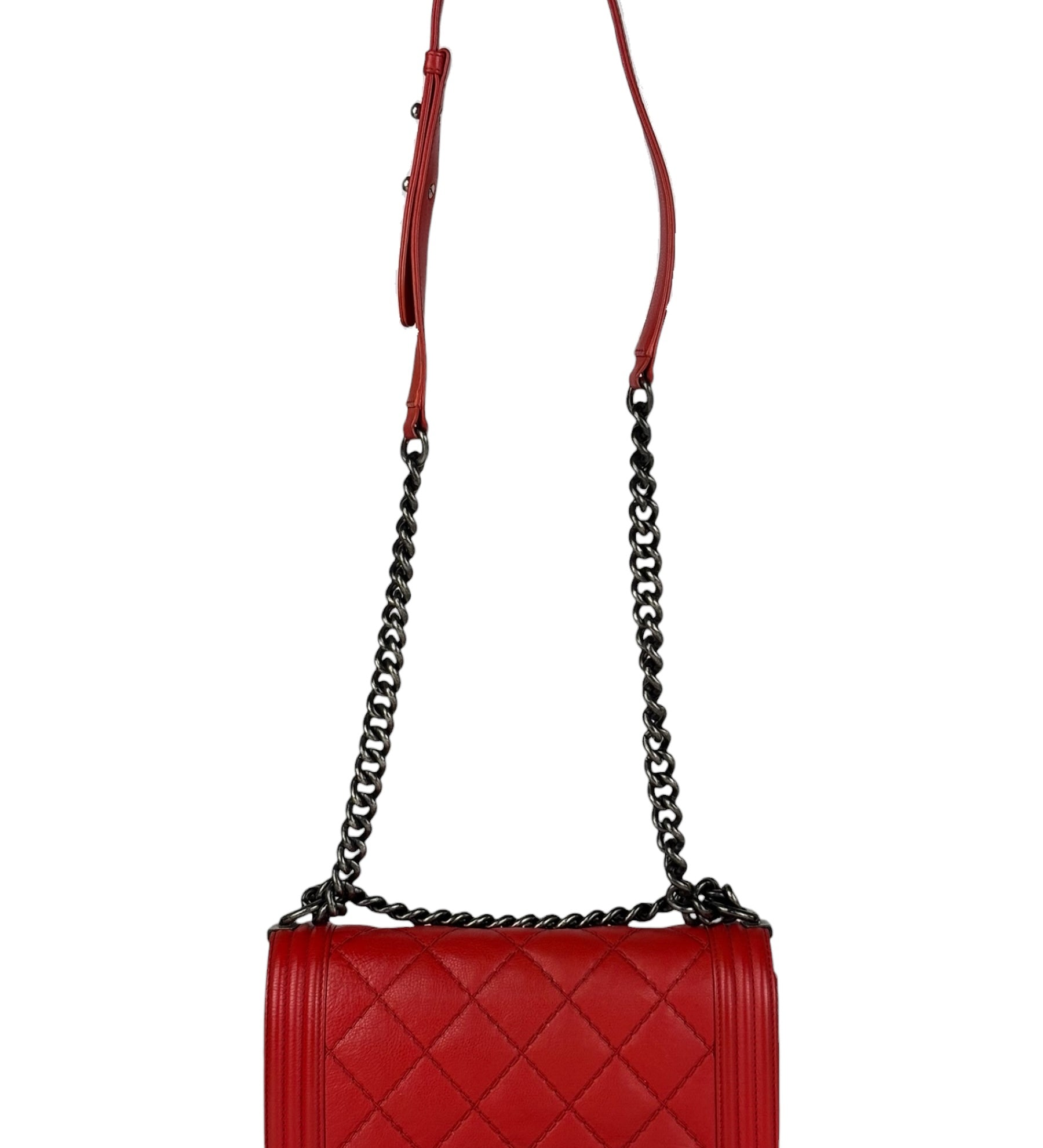 Chanel Leather Wild Stitch Medium Boy Bag 2013-2014