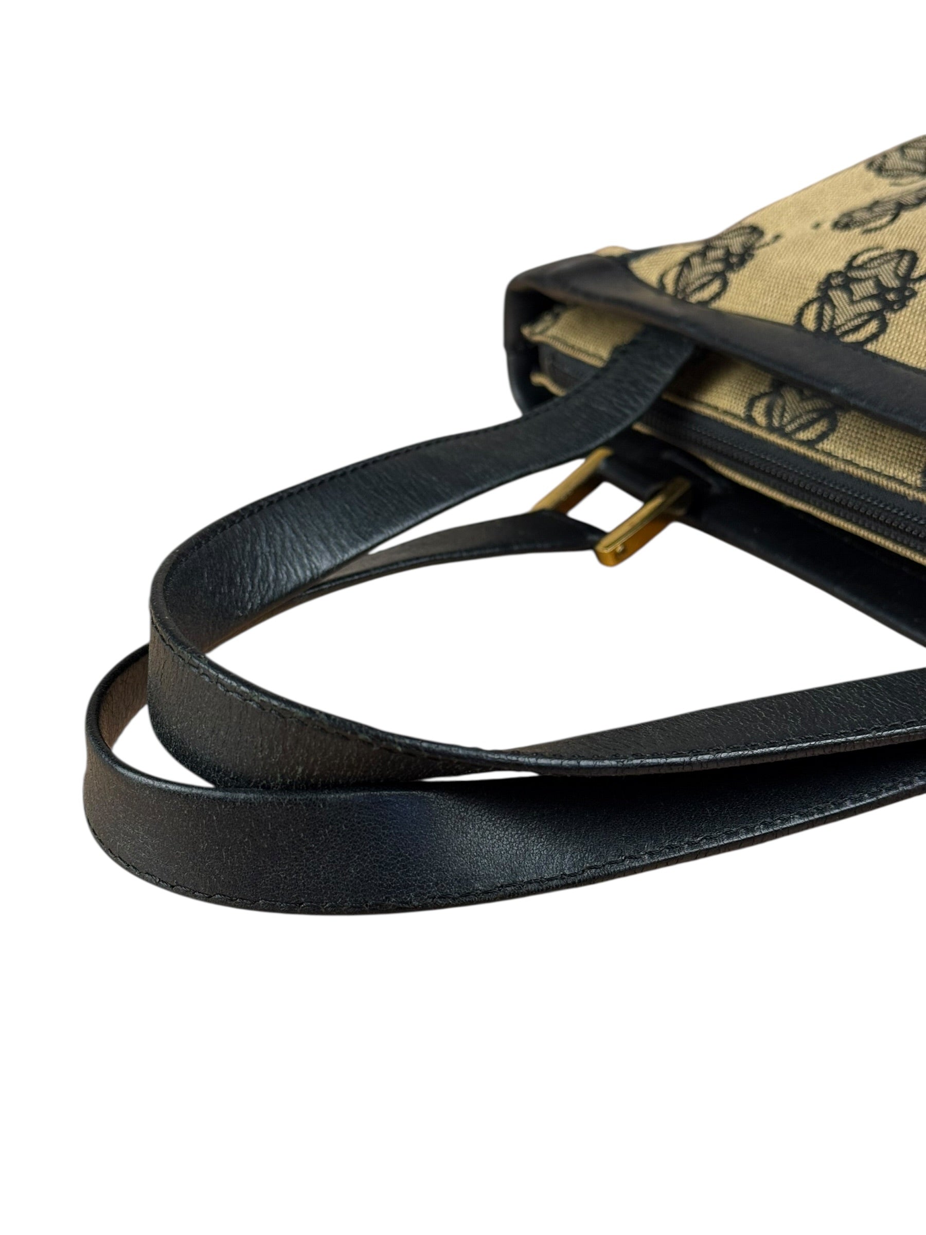 Loewe Vintage Canvas Anagram Zip Tote Bag