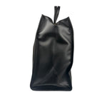 Telfar Black Leather Unisex Shopping Bag