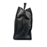 Telfar Black Leather Unisex Shopping Bag