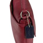 Coach Burgundy Pebbled Leather Flap Pochette