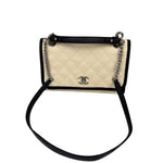 Chanel White Caviar Quilted Top Handle Flap Bag 2018