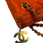 Chanel Orange Quilted Nylon Classic Jersey Camera Bag 2012
