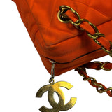 Chanel Orange Quilted Nylon Classic Jersey Camera Bag 2012