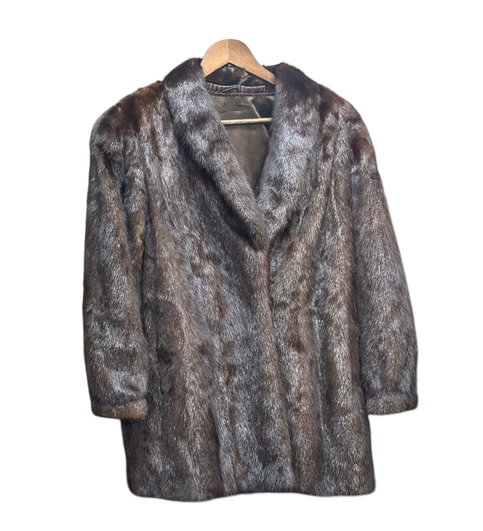 Mowus-M Vintage Brown Mink Fur Coat