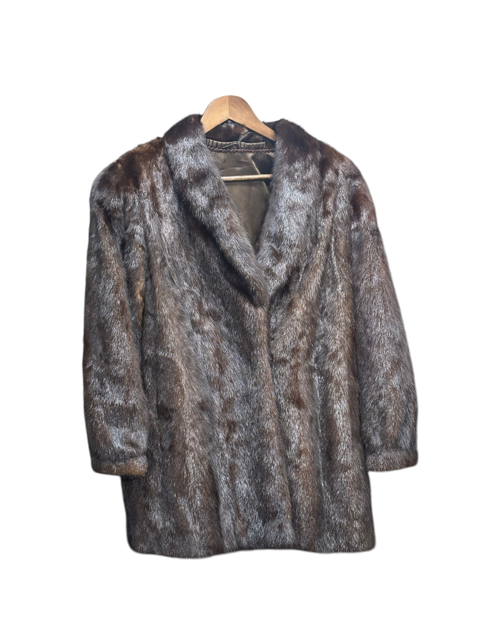 Mowus-M Vintage Brown Mink Fur Coat