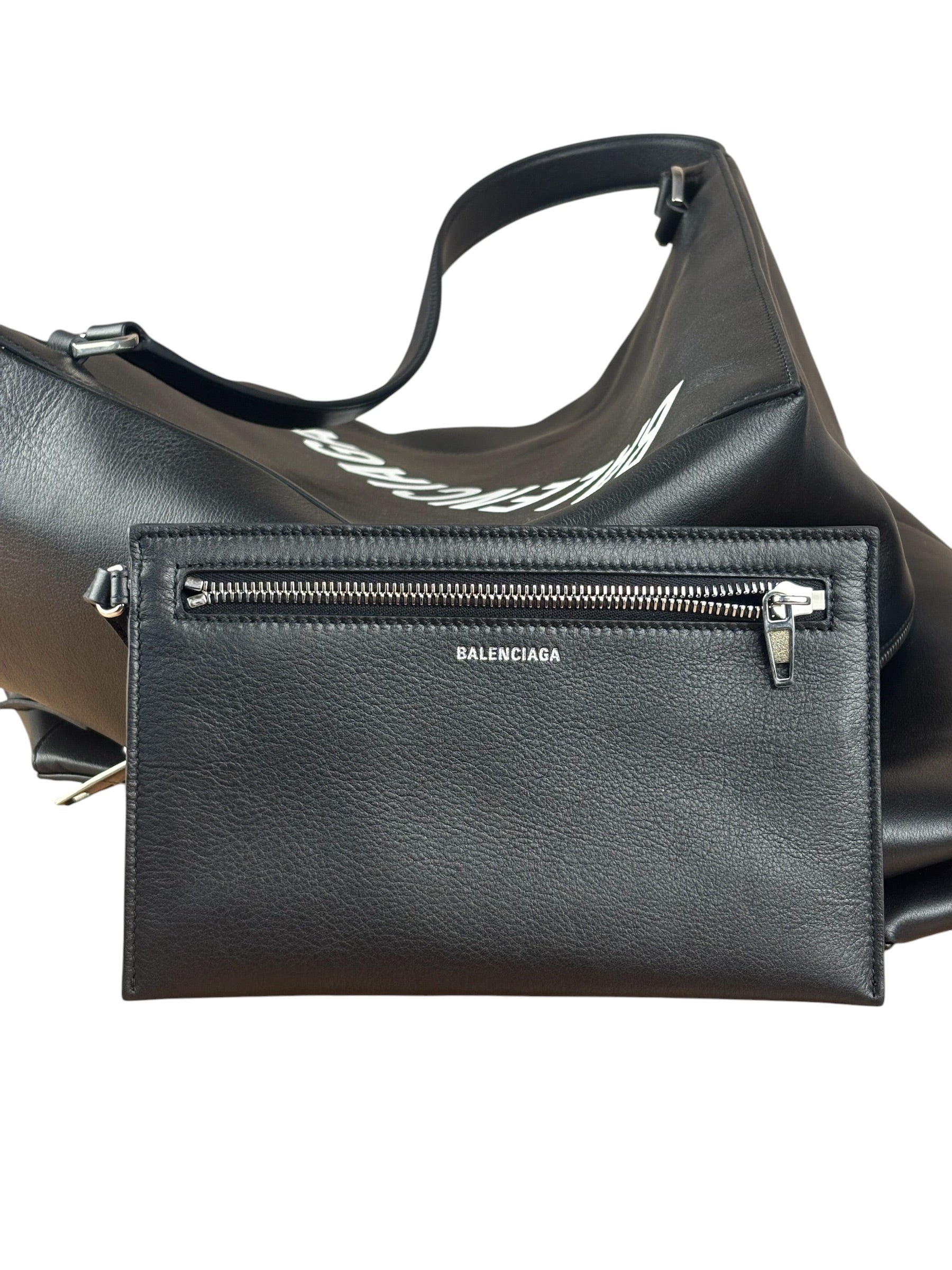 Balenciaga Black Leather Giant Box Bag