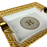Hermes H Tiled Porcelain Ash Tray