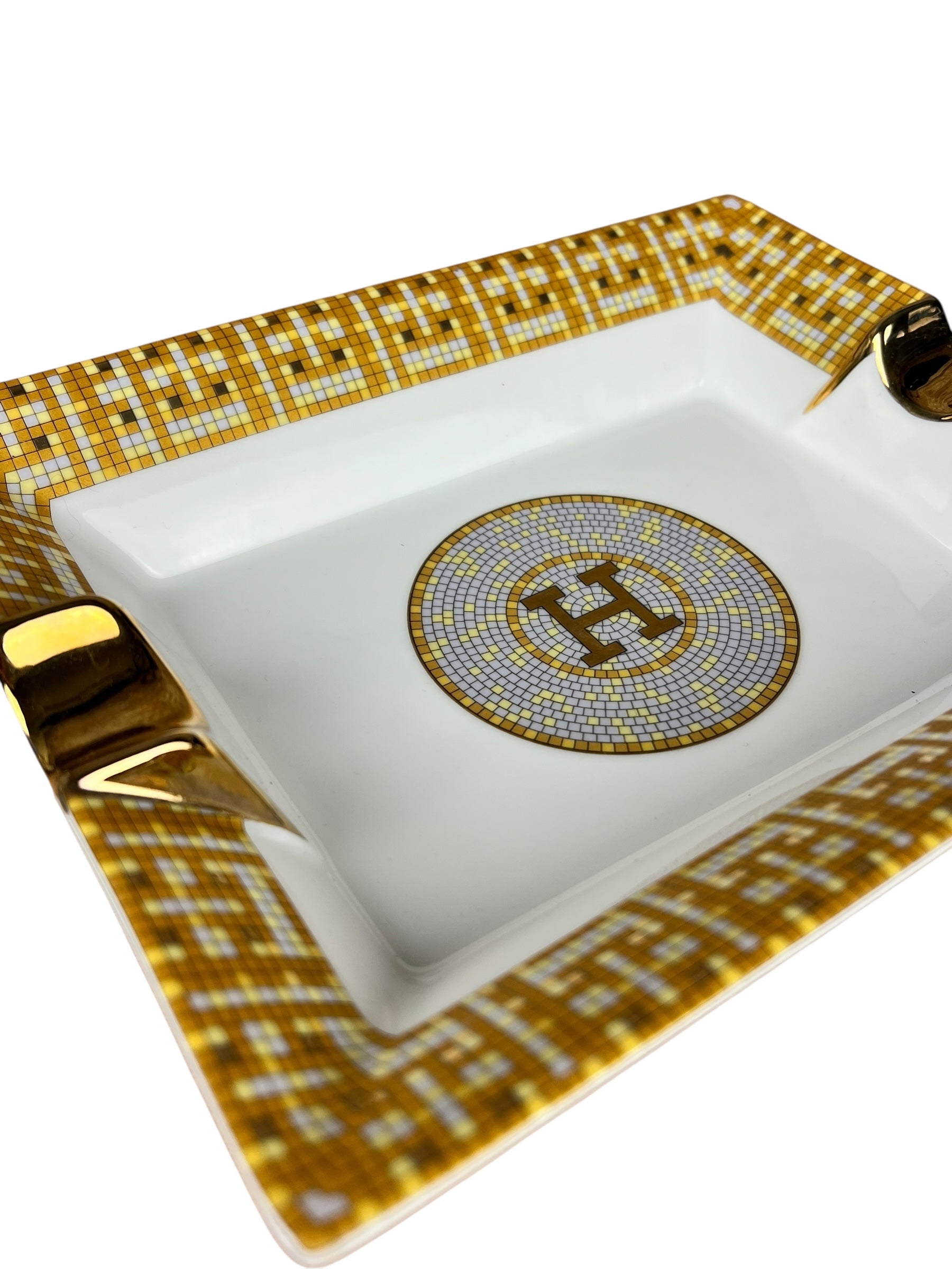 Hermes H Tiled Porcelain Ash Tray
