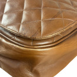 Chanel Brown Quilted Leather Flap Chain Messenger Bag