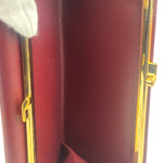 Cartier Burgundy Leather Trifold Long Wallet