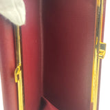 Cartier Burgundy Leather Trifold Long Wallet