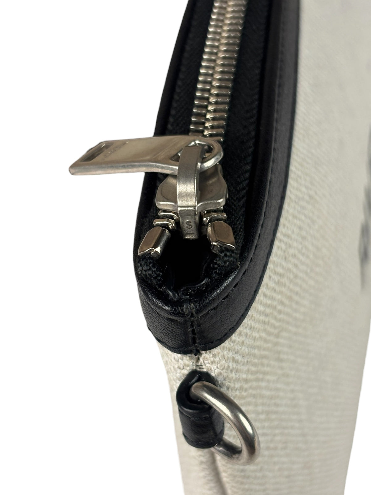 Yves Saint Laurent Off-White Rive Gauche Zipped Pouch