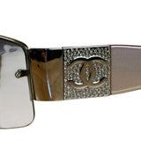 Chanel Vintage Rimless Shield Sunglasses 4117-B