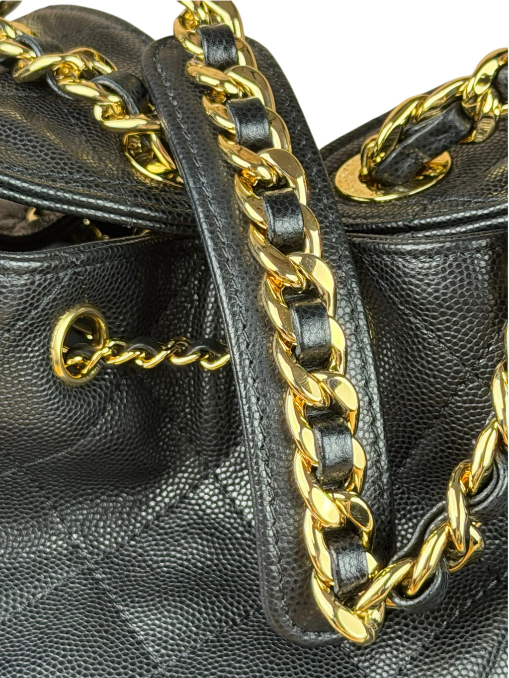Chanel Medium Black Caviar 25 Hobo Bag