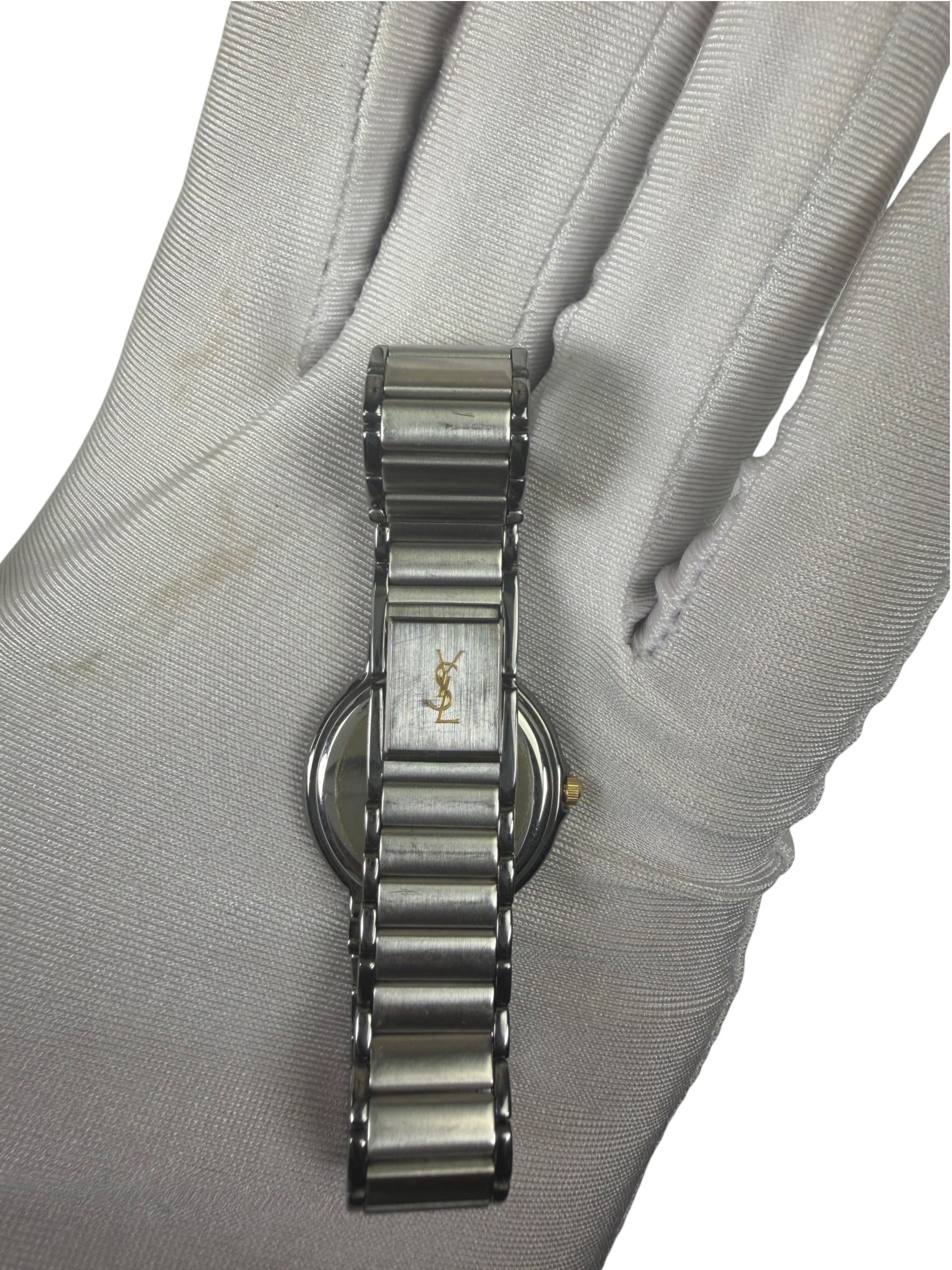 YSL White Stick Round Dial
