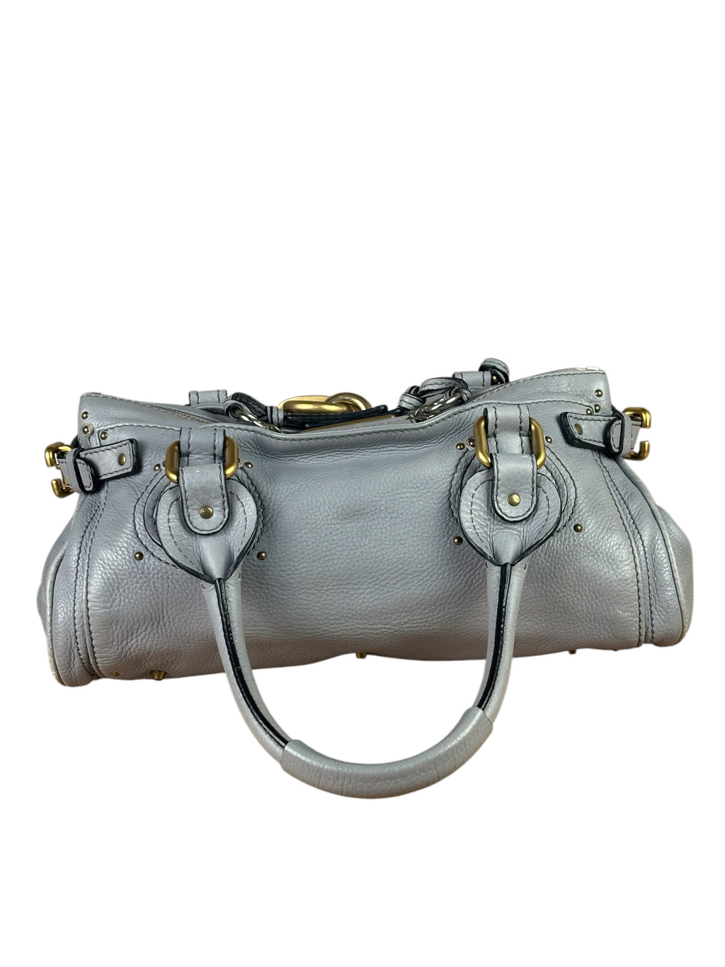 Chloe Grey Leather Paddington Handbag