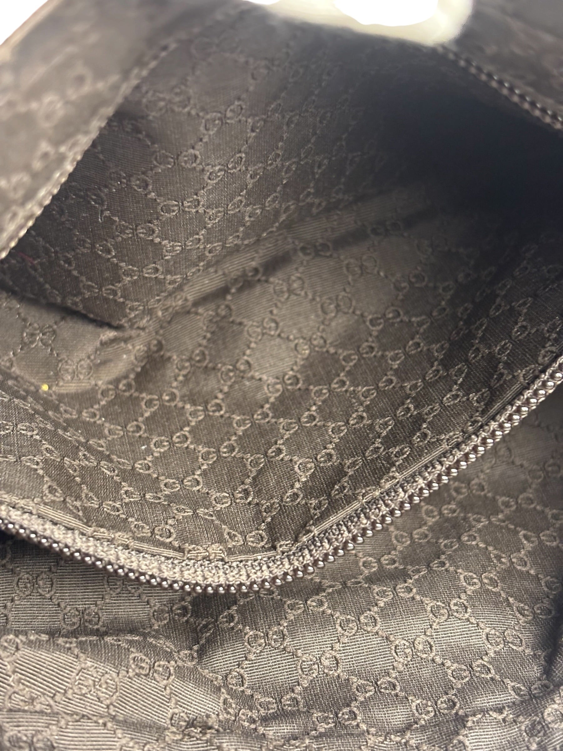 Gucci Vintage Brown Leather Lined Hobo Shoulder Bag