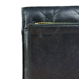 Christian Dior Black Leather Quilted Compact Wallet