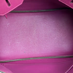 Hermes 2013 Plum Clemence Leather Palladium Birkin 35